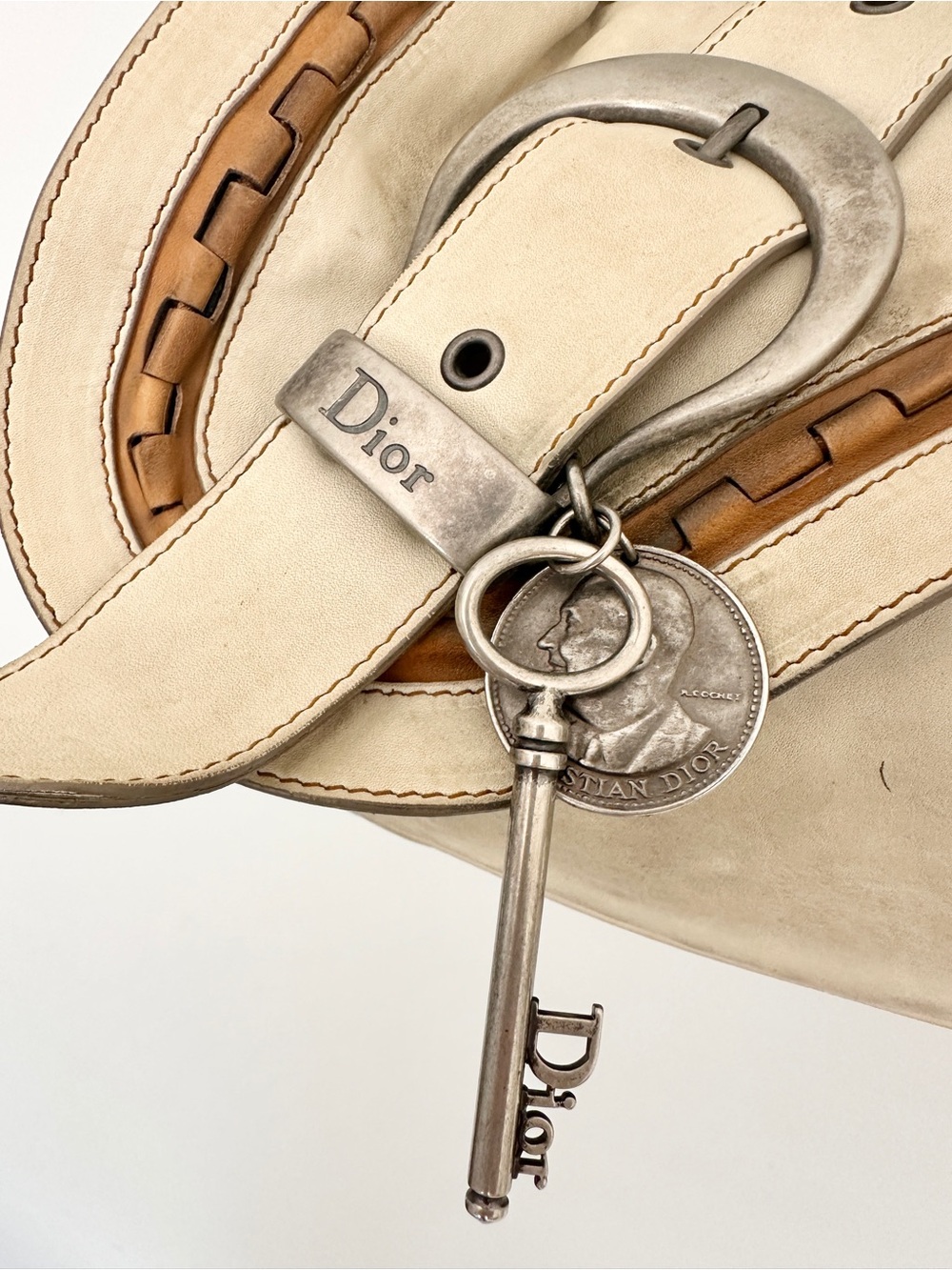 DIOR 2007 Gaucho Double Saddle Leather Shoulder Bag John Galliano Era - Picture 4 of 16
